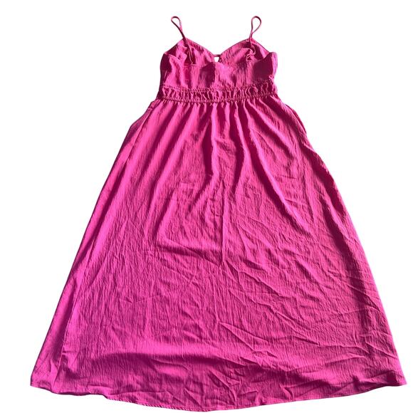 New Day Pink Midi Dress Sleeveless Spaghetti Strap Women M - Picture 4 of 10